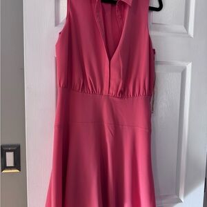 Elegant Pink Sleeveless Dress